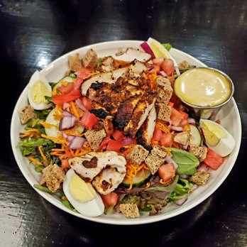 Vaughan's Public House - Pub Salad with Blackened Chicken - Irish Near Me - Hartford, Connecticut Vaughan's Public House - Pub Salad with Blackened Chicken - Irish Near Me - Hartford, Connecticut