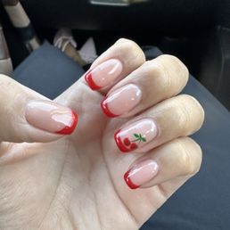 French manicure with Gel overlay French manicure with Gel overlay