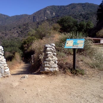 Ben Overturff Trail - Take the narrow path between the pilasters for a killer workout or take the path beyond the gate on right for an easier hike - Hiking Near Me - Monrovia, California