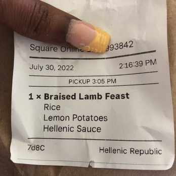 Hellenic - The receipt with RICE!! - Greek Near Me - Coral Springs, Florida Hellenic - The receipt with RICE!! - Greek Near Me - Coral Springs, Florida