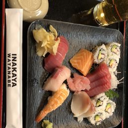 My sushi and sashimi combo with two fish of the day.
