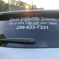 Nana’s Shuttle Service - My logo and contact info