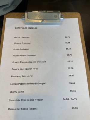 Menu photo 8 CAFE/5 Los Angeles, CA