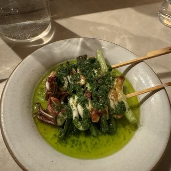 Dame - squid/scallion skewers - Seafood Near Me - New York, New York