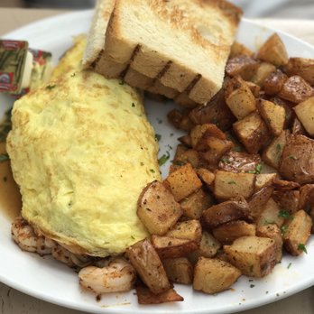 From Scratch Restaurant - Pebble beach omelette. Shrimp & crab. Mmm - Breakfast & Brunch Near Me - Carmel, California From Scratch Restaurant - Pebble beach omelette. Shrimp & crab. Mmm - Breakfast & Brunch Near Me - Carmel, California