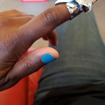 Elle Nail N Spa - Chipped thumb and soaking second finger - Nail Salons Near Me - Westland, Michigan