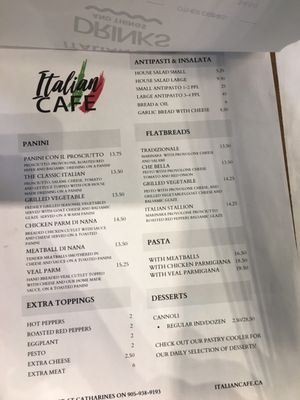 Menu photo 2 Italian Cafe St. Catharines, ON Menu photo 2 Italian Cafe St. Catharines, ON