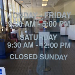 US Post Office - The "real hours of operation". The previous picture shows some website stating an 8:30am open time...