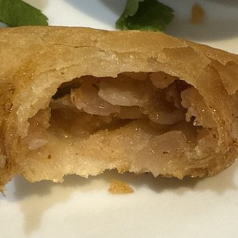 Palnadu Indian Cuisine - Inside of Railway Samosa (sweet onion). Delicious - Indian Near Me - Cherry Hill, New Jersey Palnadu Indian Cuisine - Inside of Railway Samosa (sweet onion). Delicious - Indian Near Me - Cherry Hill, New Jersey