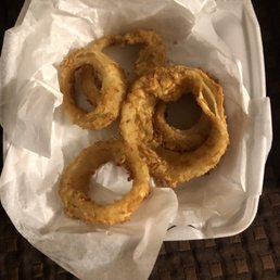 Large onion rings -$6 for 5 onion rings. Large onion rings -$6 for 5 onion rings.