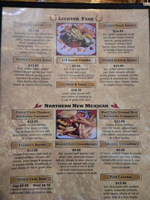 Menu photo 2 Frankie's at the Cassanova Pecos, NM