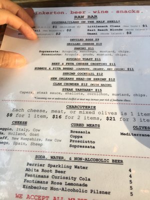 Menu photo 6 Pinkerton Wine Bar Brooklyn, NY
