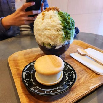 The Little One - Chrysanthemum, matcha kakigori (@urbancafediary) - Desserts Near Me - New York, New York