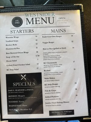 Menu photo 2 Mike Kelly's Westsider Kansas City, MO Menu photo 2 Mike Kelly's Westsider Kansas City, MO