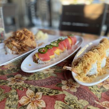 Fish In A Bottle Sushi - three plates of food - Sushi Bars Near Me - Placentia, California