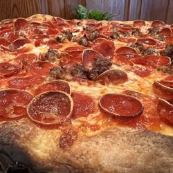 Riip Beer & Pizzeria - Close up of the pizza. The crust, incredible. The bowl pepperoni? Yassssssss please
