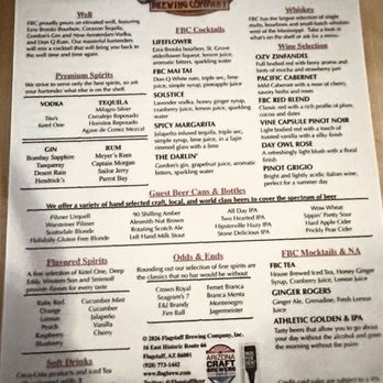 Flagstaff Brewing Company - Drink Menu - American Near Me - Flagstaff, Arizona