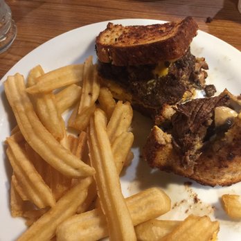 Denny's - Real chunks of pot roast with cheese sandwich and the fries were on point! - Diners Near Me - Long Beach, California Denny's - Real chunks of pot roast with cheese sandwich and the fries were on point! - Diners Near Me - Long Beach, California