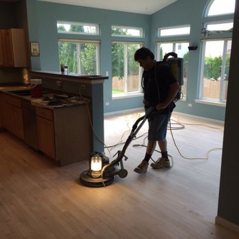 Chicago Custom Flooring - Maple floor ready for water base finish - Flooring Near Me - Niles, Illinois