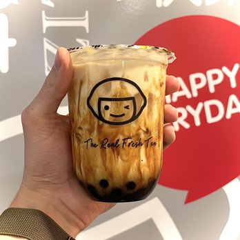 Happy Lemon - A12. Tiger Sugar Fresh Milk w/ Boba (L) - Bubble Tea Near Me - Kirkland, Washington