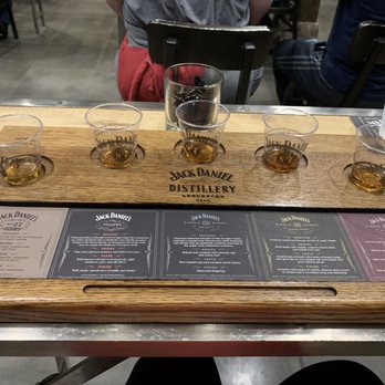 The Jack Daniel Distillery - Tasting flight on the tour - Distilleries Near Me - Lynchburg, Tennessee