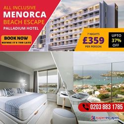 Super Escapes Travel - Menorca Beach Escape