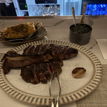 Blu On The Hudson - Porter house steak, lobster mac n cheese, and truffle cream of spinach. - Sushi Bars Near Me - Weehawken Township, New Jersey Blu On The Hudson - Porter house steak, lobster mac n cheese, and truffle cream of spinach. - Sushi Bars Near Me - Weehawken Township, New Jersey