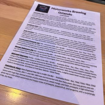 Motorworks Brewing Orlando - Menu October 2025 - Breweries Near Me - Orlando, Florida Motorworks Brewing Orlando - Menu October 2025 - Breweries Near Me - Orlando, Florida