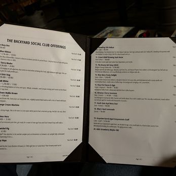 The Backyard Social Club - Menu - Social Clubs Near Me - Clovis, California The Backyard Social Club - Menu - Social Clubs Near Me - Clovis, California