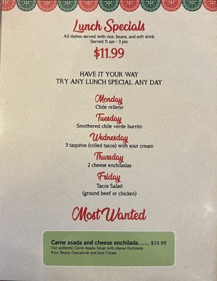 Menu photo 1 Casa Linda Murray, UT
