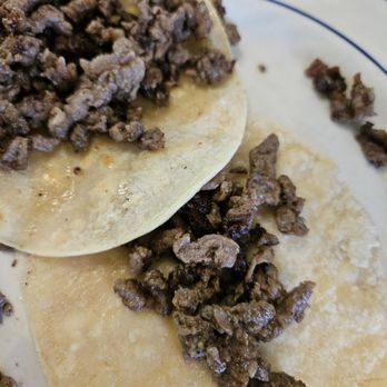 Speedy's Tacos - carne asada plain $4.25 for one taco, but made two smaller tacos for kid with 1... - Mexican Near Me - Sunnyvale, California
