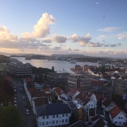Clarion Hotel Stavanger - Sunset over Stavanger, Norway.  View from 14th floor Hot Tub
