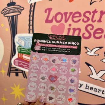 Lovestruck - Romance Summer Bingo Card! - Bookstores Near Me - Seattle, Washington Lovestruck - Romance Summer Bingo Card! - Bookstores Near Me - Seattle, Washington