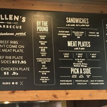 Killen's Barbecue - Menu (July 2018) - Barbeque Near Me - Pearland, Texas Killen's Barbecue - Menu (July 2018) - Barbeque Near Me - Pearland, Texas