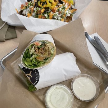 Crest Cafe - Mediterranean Gyro Fries and Beef Wrap - Mediterranean Near Me - Elk Grove, California