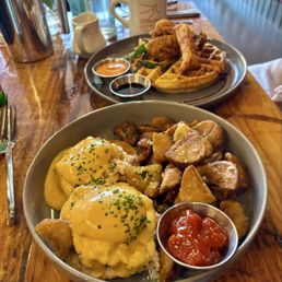 Eggs Benedict and Chicken & Waffles Eggs Benedict and Chicken & Waffles