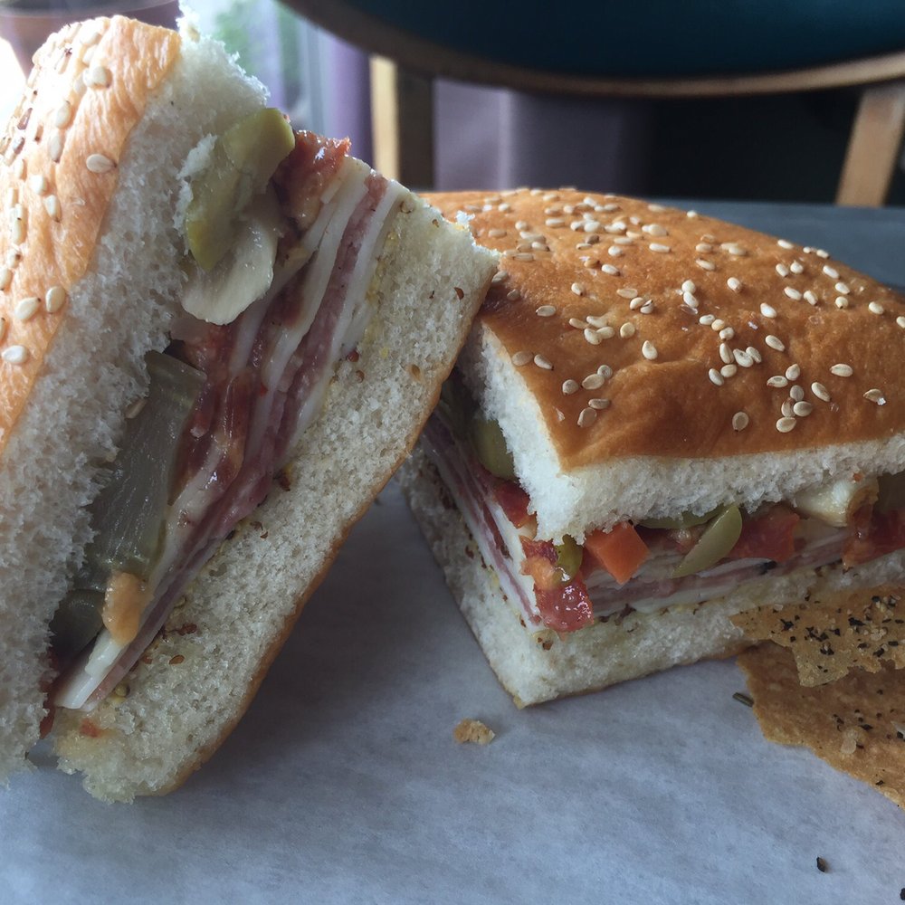 The Beddu Muffaletta (close-up) The Beddu Muffaletta (close-up)