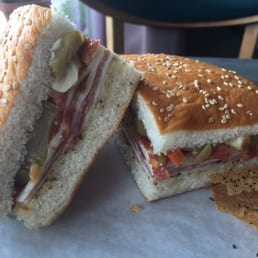 The Beddu Muffaletta (close-up) The Beddu Muffaletta (close-up)