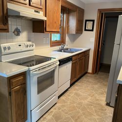 Kitchen World - Old kitchen with 'dead' dishwasher, replaced refrigerator with a counter depth unit.