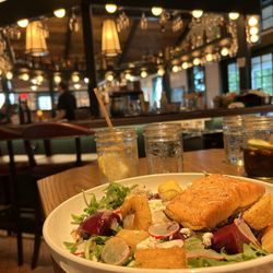 White Dog Cafe - Chester Springs - Bar area .. beet salad with salmon