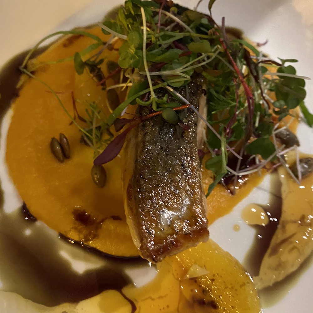 Jaleo - Salmon with butternut squash puree - Spanish Near Me - Washington, DC, District of Columbia
