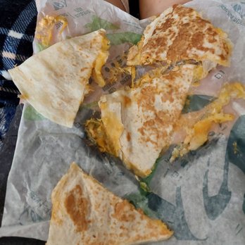 Taco Bell - Chicken Quesadilla once the top 3 pieces were peeled off. - Fast Food Near Me - Copperas Cove, Texas