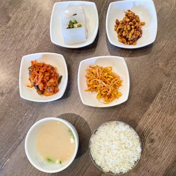 A-Hyang - complimentary sides, soup and rice - Korean Near Me - Duluth, Georgia A-Hyang - complimentary sides, soup and rice - Korean Near Me - Duluth, Georgia