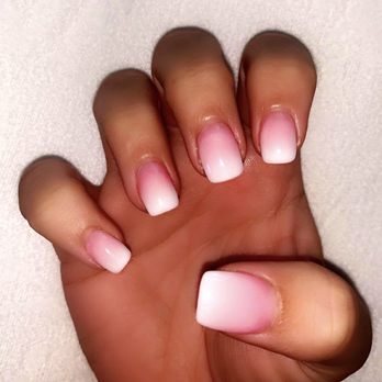Anthony Vince' Nail Spa - Pink and White Ombré - Nail Salons Near Me - Virginia Beach, Virginia