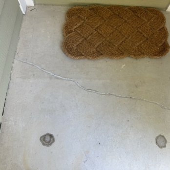 American Concrete Raising - Note crack and caulk used to fill in after they cracked the stoop... - Masonry/Concrete Near Me - Valparaiso, Indiana American Concrete Raising - Note crack and caulk used to fill in after they cracked the stoop... - Masonry/Concrete Near Me - Valparaiso, Indiana