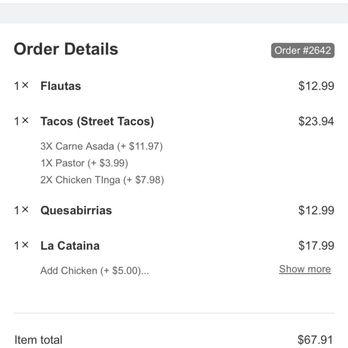 La Valentina - What I paid for! - Mexican Near Me - Vancouver, Washington