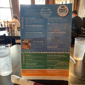 Great Turtle Brewery and Distillery - Food Menu, Sept 2022 - Distilleries Near Me - Mackinac Island, Michigan