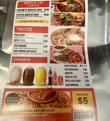 Menu photo 1 Commerce Birrieria Commerce, CA