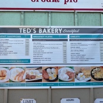 Ted's Bakery - Menu - Bakeries Near Me - Haleiwa, Hawaii