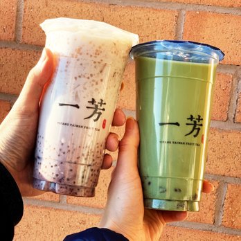Yi Fang Taiwan Fruit Tea - Sweet red bean sago slush and matcha latte with red bean - Bubble Tea Near Me - Markham, Ontario Yi Fang Taiwan Fruit Tea - Sweet red bean sago slush and matcha latte with red bean - Bubble Tea Near Me - Markham, Ontario